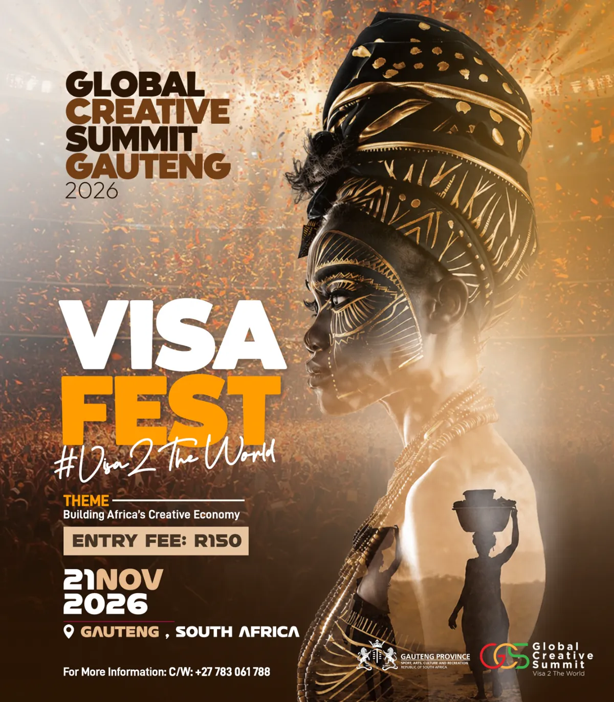 Visa Fest poster — 21 November 2026, Gauteng, South Africa, entry fee R150