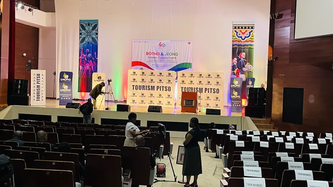 The Tourism Pitso stage in Lesotho, set for the day's programme