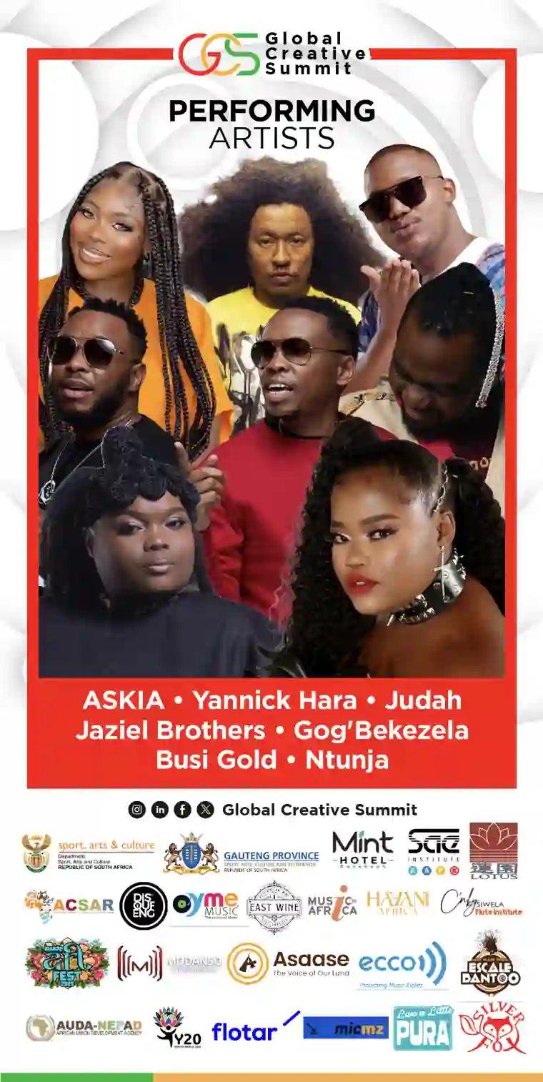 Poster of performing artists at the Global Creative Summit